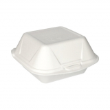 125 Hamburger-Boxen mit Klappdeckel, XPS 8 cm x 14,5 cm x 15,5 cm weiss