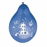 6 Zahlenluftballons Ø 25 cm farbig sortiert 1