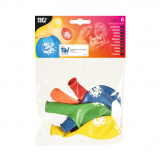 6 Zahlenluftballons Ø 25 cm farbig sortiert 3