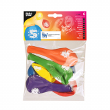 6 Zahlenluftballons Ø 25 cm farbig sortiert 4