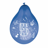 6 Zahlenluftballons Ø 25 cm farbig sortiert 5