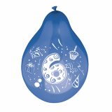 6 Zahlenluftballons Ø 25 cm farbig sortiert 6