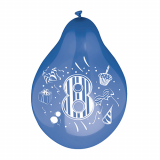 6 Zahlenluftballons Ø 25 cm farbig sortiert 8