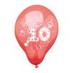 6 Zahlenluftballons Ø 25 cm farbig sortiert 10