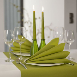 20 Servietten ROYAL Collection 1/4-Falz 33 cm x 33 cm olivgrün