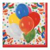 100 Servietten, 3-lagig 1/4-Falz 33 cm x 33 cm Lucky Balloons