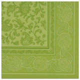 50 Servietten ROYAL Collection 1/4-Falz 40 cm x 40 cm olivgrün Ornaments