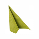 50 Servietten ROYAL Collection 1/4-Falz 40 cm x 40 cm olivgrün Ornaments