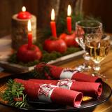 20 Servietten ROYAL Collection 1/4-Falz 40 cm x 40 cm rot Just Stars