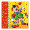 100 Servietten, 3-lagig 1/4-Falz 33 cm x 33 cm Clown