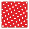 30 Servietten, 3-lagig 1/4-Falz 33 cm x 33 cm rot Dots