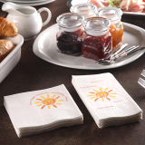 200 Servietten, 3-lagig 1/4-Falz 24 cm x 24 cm Good Morning