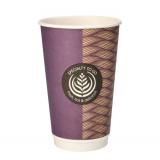 20 Trinkbecher, Pappe To Go 0,4 l Ø 9 cm · 13,5 cm doppelwandig