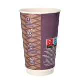 20 Trinkbecher, Pappe To Go 0,4 l Ø 9 cm · 13,5 cm doppelwandig