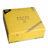 50 Servietten ROYAL Collection 1/4-Falz 40 cm x 40 cm gelb Casali