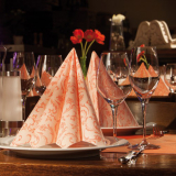 50 Servietten ROYAL Collection 1/4-Falz 40 cm x 40 cm nektarine Damascato