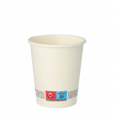 50 Trinkbecher, Pappe To Go 0,2 l Ø 8 cm · 9,2 cm weiss