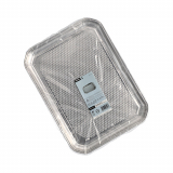 3 Servierplatten, Alu eckig 35 cm x 26 cm