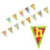 Wimpelkette, Papier 4 m Happy Birthday lackiert