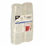 10 Mehrweg-Trinkbecher 0,2 l Ø 6,5 cm · 11,4 cm transluzent unzerbrechlich