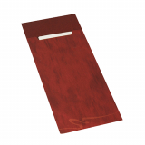 520 Bestecktaschen 20 cm x 8,5 cm bordeaux inkl. weißer Serviette 33 x 33 cm 2-lag.