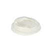 50 Dom-Deckel, C-PLA rund Ø 9 cm · 2,1 cm weiss