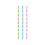 25 Trinkhalme, Papier Ø 6 mm · 20 cm farbig sortiert Dots