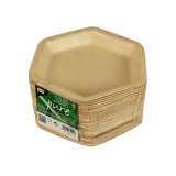 25 Teller, Palmblatt pure 6-eckig 23,5 cm x 3 cm