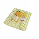 100 Trinkhalme, Papier Ø 6 mm · 20 cm green Dots