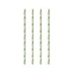 100 Trinkhalme, Papier Ø 6 mm · 20 cm green Dots