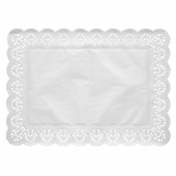 100 Spitzenpapiere eckig 53 cm x 32,5 cm weiss