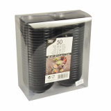50 Fingerfood - Schalen, PS rund 65 ml Ø 7,2 cm · 3 cm schwarz