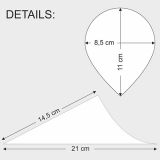50 Fingerfood - Spitztüten, Holz pure Ø 11 cm · 21 cm