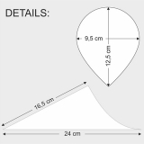 50 Fingerfood - Spitztüten, Holz pure Ø 12,5 cm · 24 cm