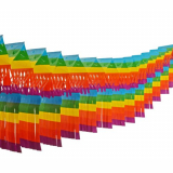 Großraumgirlande, Papier 10 m x 15 cm Fransen schwer entflammbar
