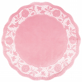 6 Tortenspitzen rund Ø 35 cm rosa