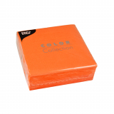 100 Servietten, 1-lagig 1/4-Falz 33 cm x 33 cm nektarine