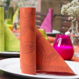 50 Servietten ROYAL Collection 1/4-Falz 40 cm x 40 cm nektarine Bubbles