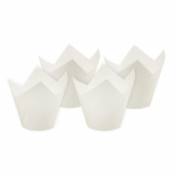 200 Backförmchen Ø 5 cm · 8,5 cm weiss Tulip