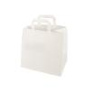 Tragetaschen, Papier 25 cm x 26 cm x 17 cm weiss mit Tragegriff und Einzel EAN