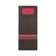 520 Bestecktaschen 20 cm x 8,5 cm schwarz/bordeaux Stripes inkl. farbiger Serviette 33 x 33 cm 2-lag.