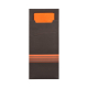 520 Bestecktaschen 20 cm x 8,5 cm schwarz/orange Stripes inkl. farbiger Serviette 33 x 33 cm 2-lag.