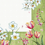 50 Servietten, 3-lagig 1/4-Falz 40 cm x 40 cm Florentina