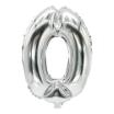 Folienluftballon 35 cm x 20 cm silber 0