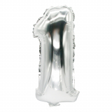 Folienluftballon 35 cm x 20 cm silber 1