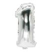 Folienluftballon 35 cm x 20 cm silber 1