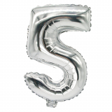 Folienluftballon 35 cm x 20 cm silber 5