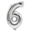 Folienluftballon 35 cm x 20 cm silber 6