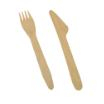 500 Bestecke, Holz pure 16,5 cm (Messer, Gabel)