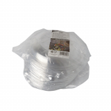 50 Dom-Deckel, PET rund Ø 19 cm · 3 cm klar